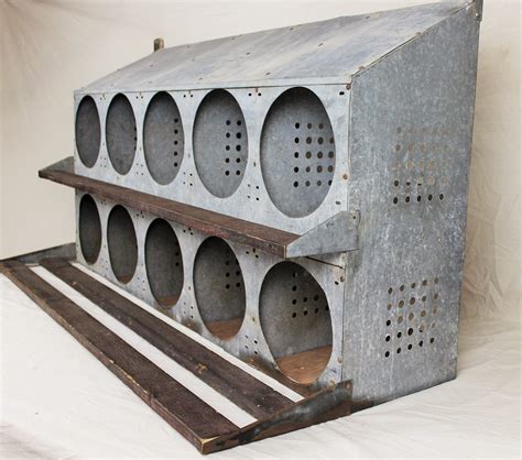 galvanized metal nesting boxes|10 hole chicken nesting boxes.